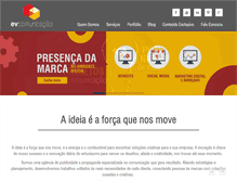 Tablet Screenshot of evcomunicacao.com.br